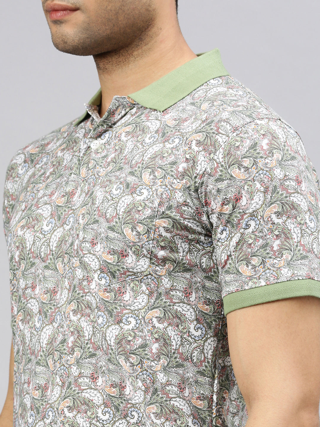 Mercerized Paisley Printed Polo