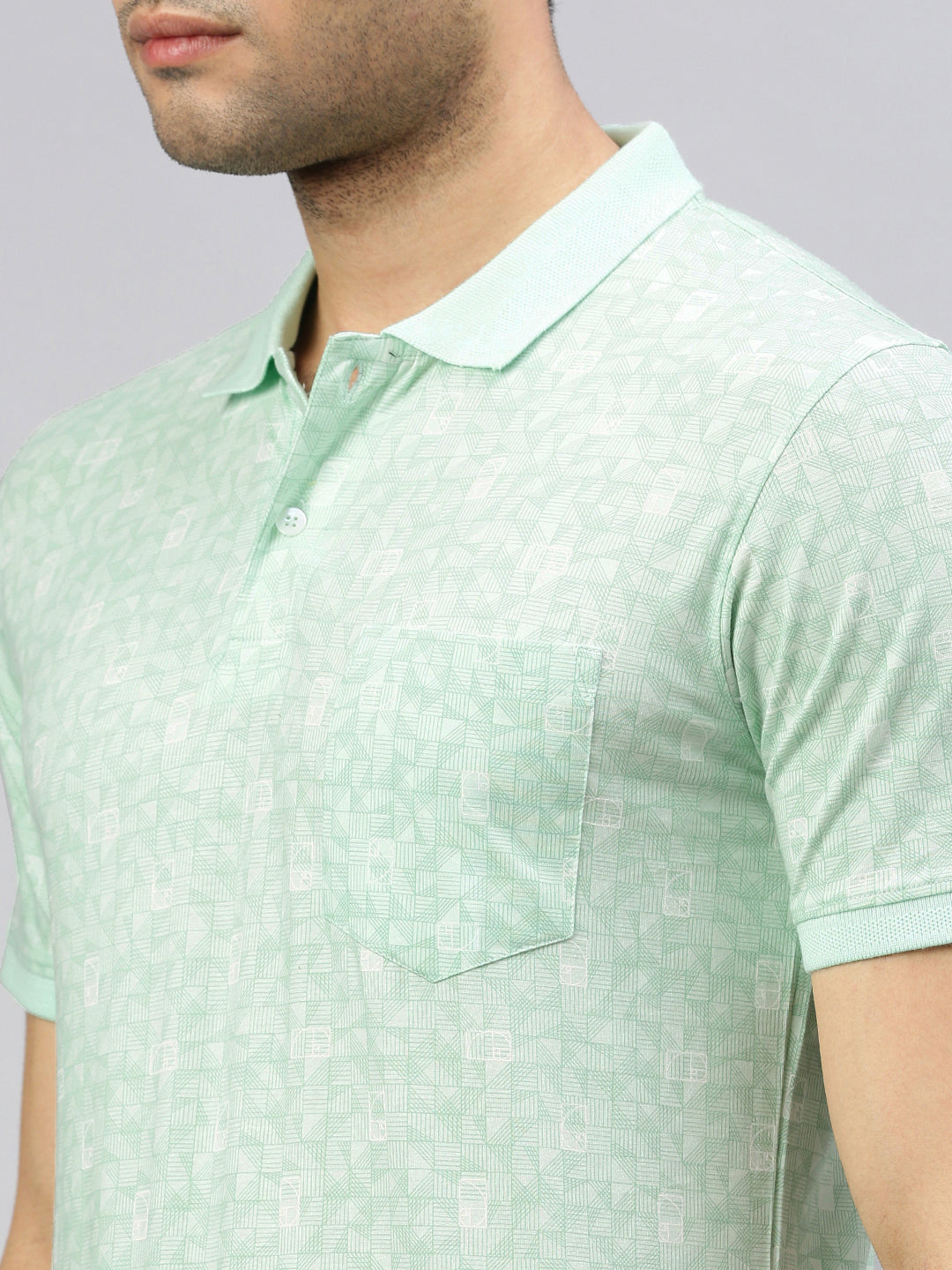 Mercerized Geometric Polo