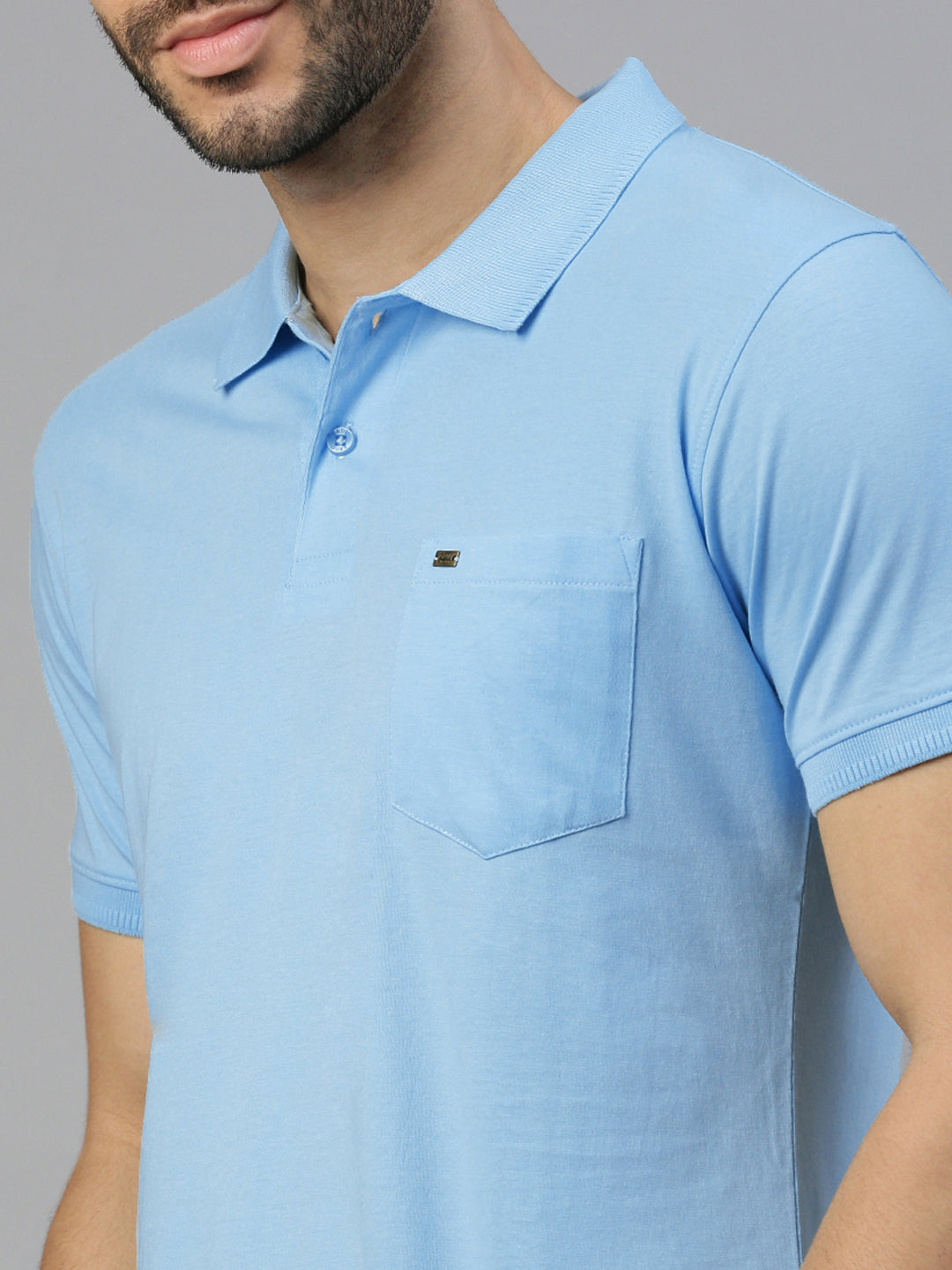 Capsule Polo in Natural Blue