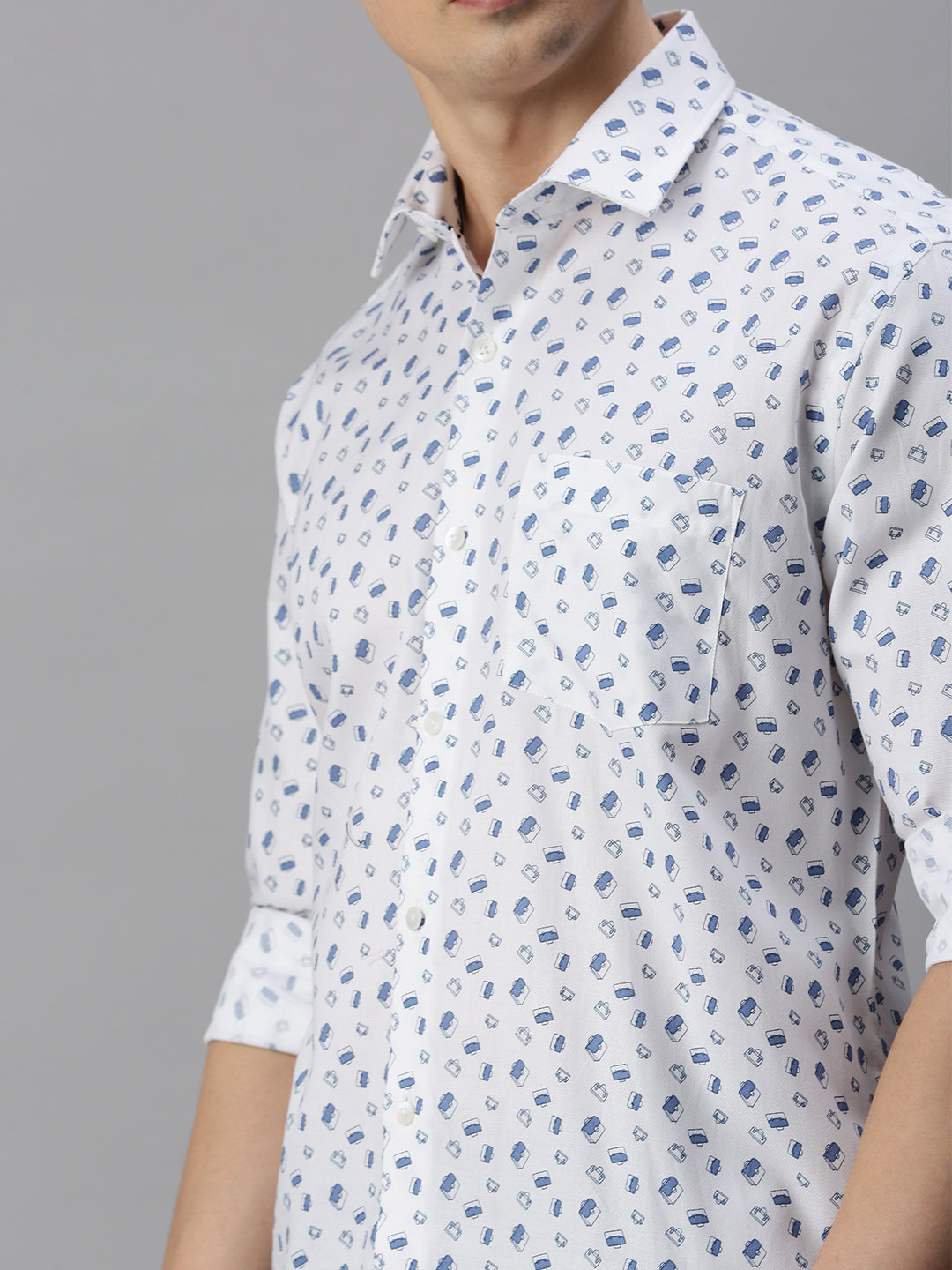 Conversational Printed Cotton Casual Shirt