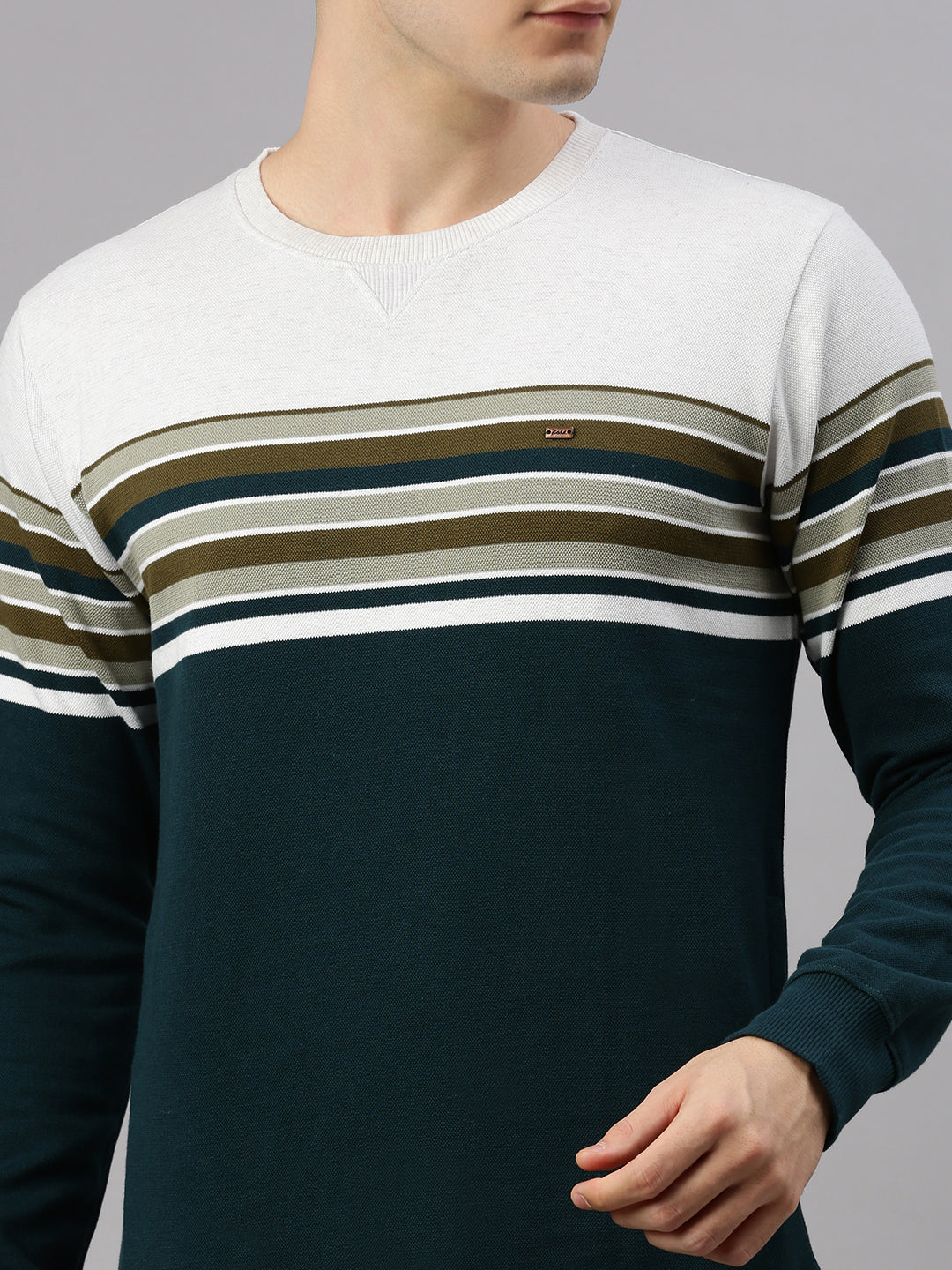 Green Stripes Sweatshirt