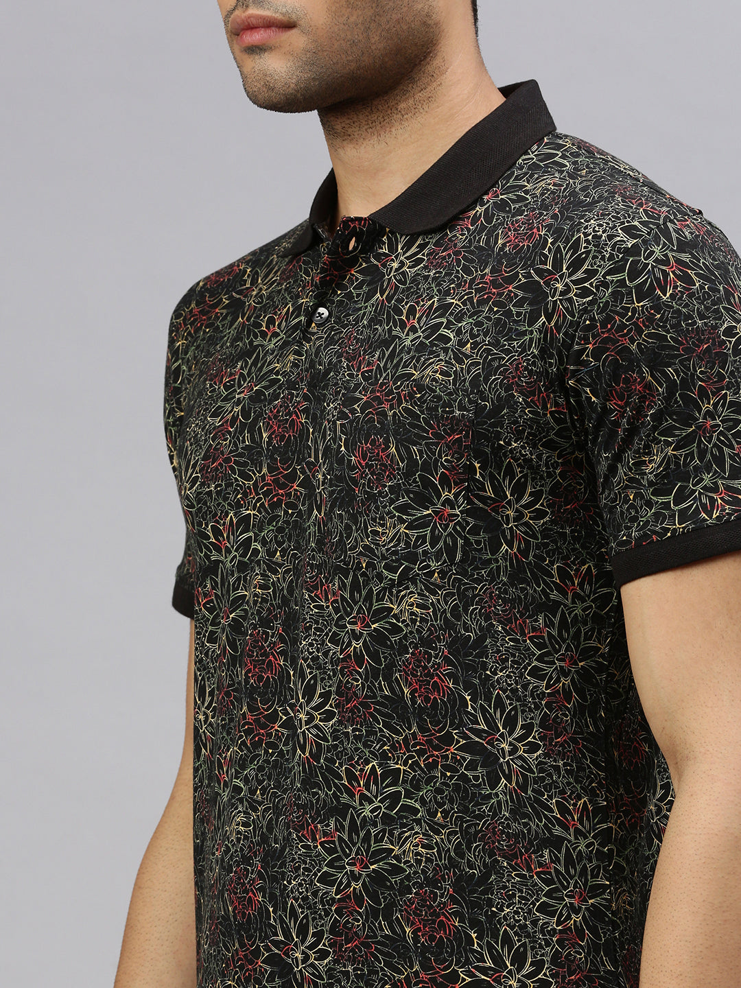 Mercerized floral Polo