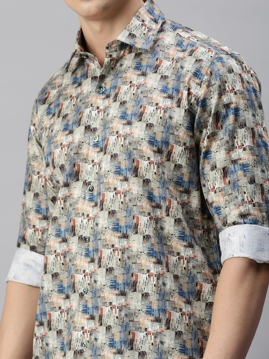 Graphic Printed Cotton Casual Shirt