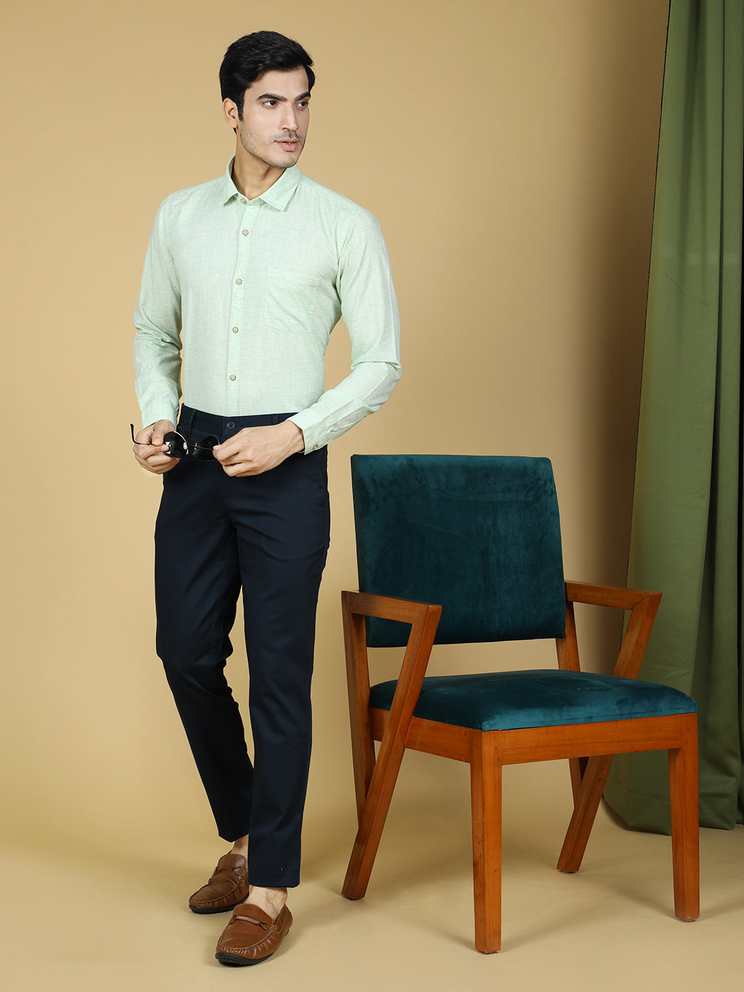 Sea Green Casual Shirt