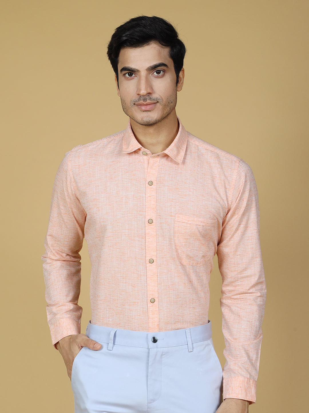 Orange Casual Shirt