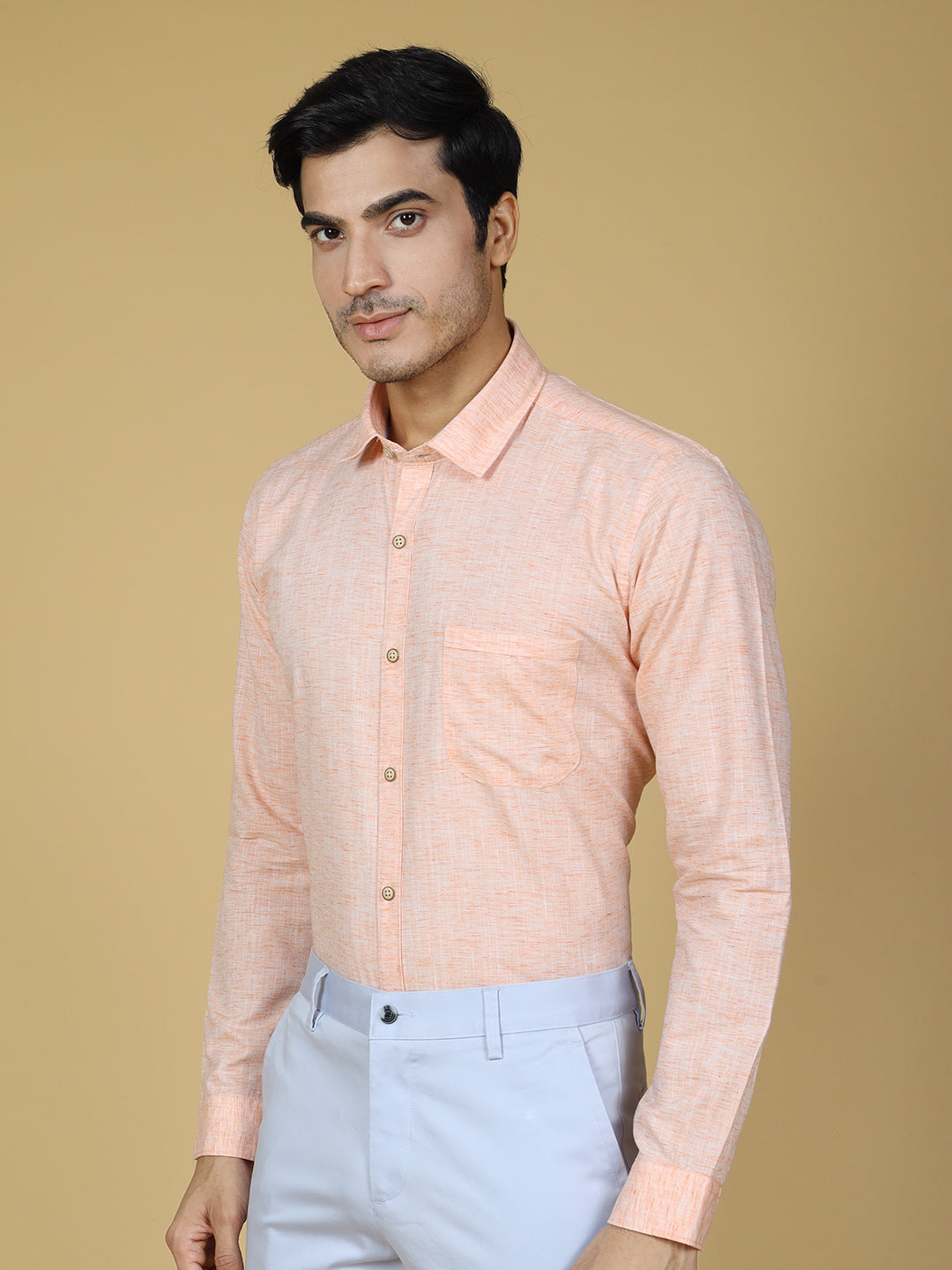 Orange Casual Shirt