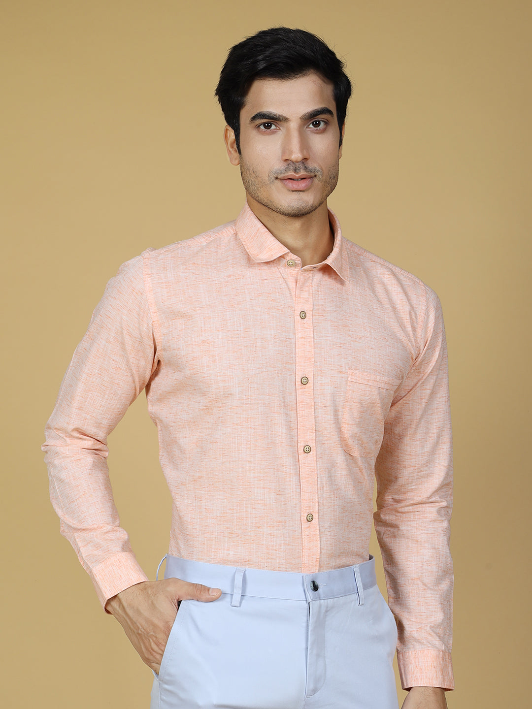 Orange Casual Shirt